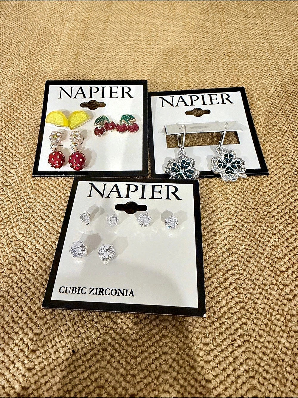 Napier Earring Lot Multicolor New with tags
